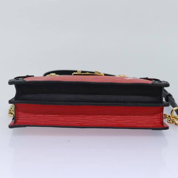 LOUIS VUITTON Epi Trunk Clutch Shoulder Bag Red Black M51697 LV Auth ar12517A - Picture 5 of 16